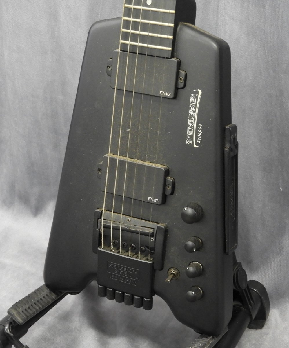 ☆ STEINBERGER スタインバーガー Synapse ヘッドレス エレキギター #0911210824 ケース付き ☆ジャンク☆_画像1