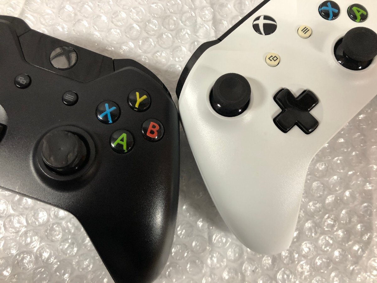 k091*80 [ present condition goods ] operation verification settled XBOX controller 2 piece set white & black 