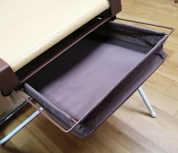 Ea1 00125 コジット テーブルの下に! スライド収納 ブラウン色 テーブルの厚み1～3ｃｍ対応の画像4