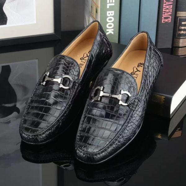 新品「クロコダイル 」本物 高級ビジネスシューズ 高品質 ワニ革靴 メンズシューズ カジュアル 紳士 本革靴 サイズ 選択可能 未使用