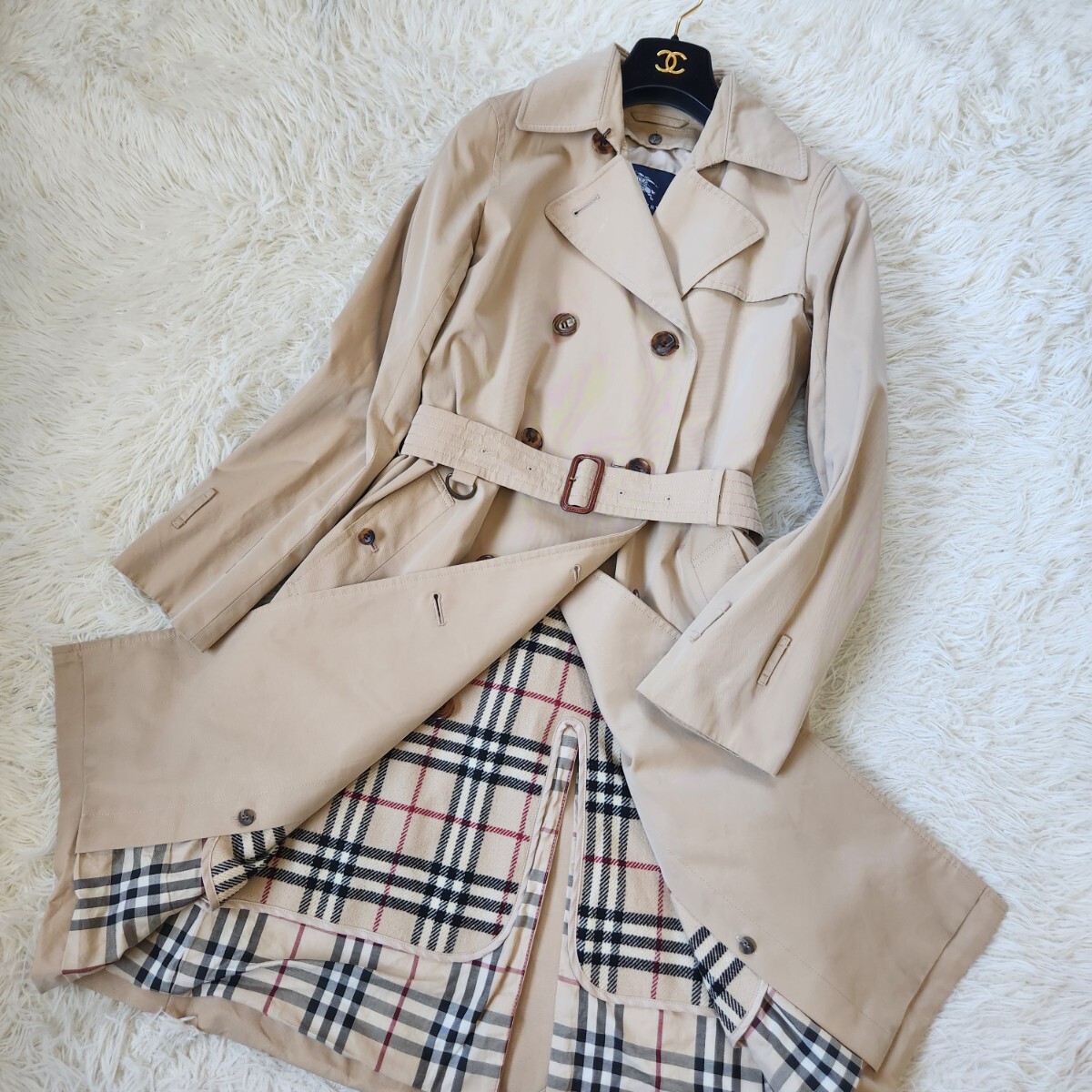 バーバリー ロンドン【人気モデル ライナー ノバチェック ハニーベージュ 36 S相当】BURBERRY LONDON トレンチコート スプリングコートの画像1