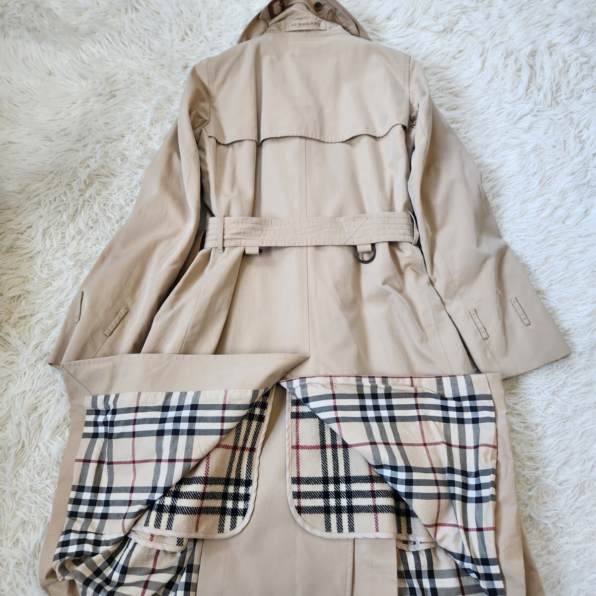 バーバリー ロンドン【人気モデル ライナー ノバチェック ハニーベージュ 36 S相当】BURBERRY LONDON トレンチコート スプリングコートの画像7