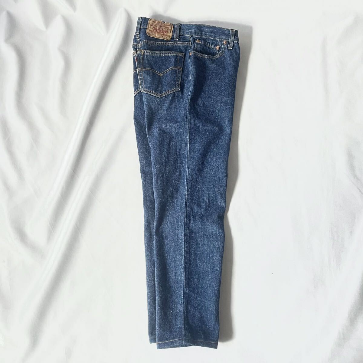 90sMade in USA Levi's 17501 アメリカ製リーバイス501インサイドシングルハイウエスト濃紺デニム_画像7