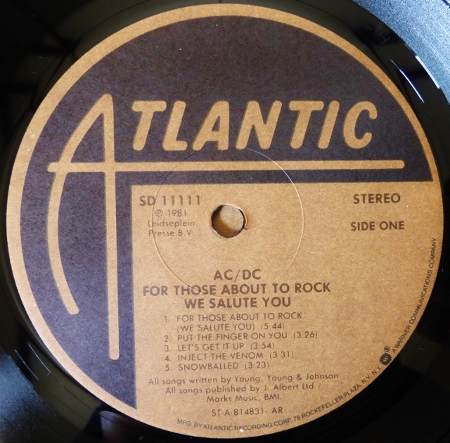 AC / DC「FOR THOSE ABOUT TO ROCK」米ORIG [RL刻印有]シュリンク美品_画像5