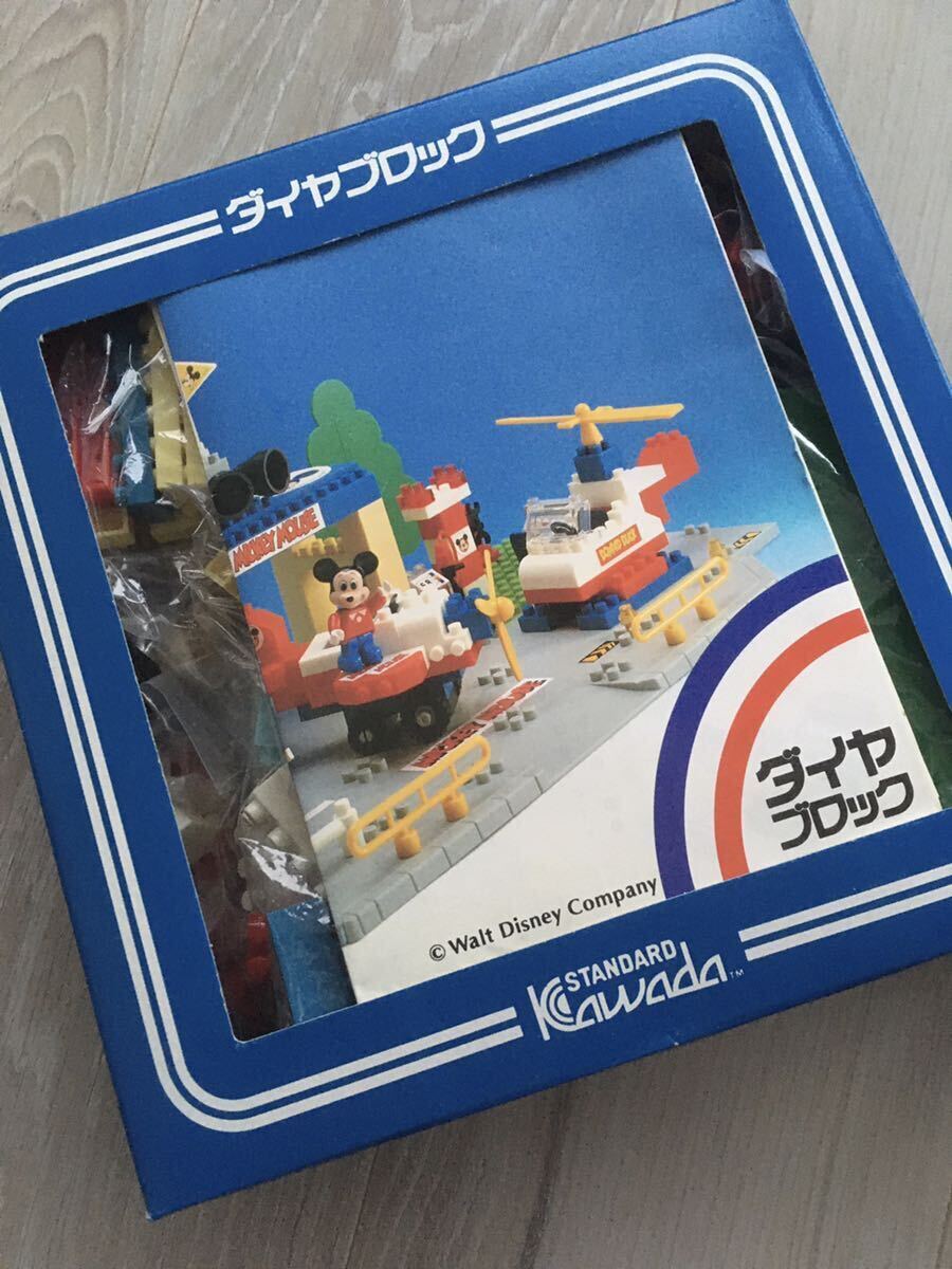 【元箱・シールあり】 カワダ ダイヤブロック ミッキーマウス エアポート ディズニー ダイアブロック レゴ LEGO 昭和レトロの画像2