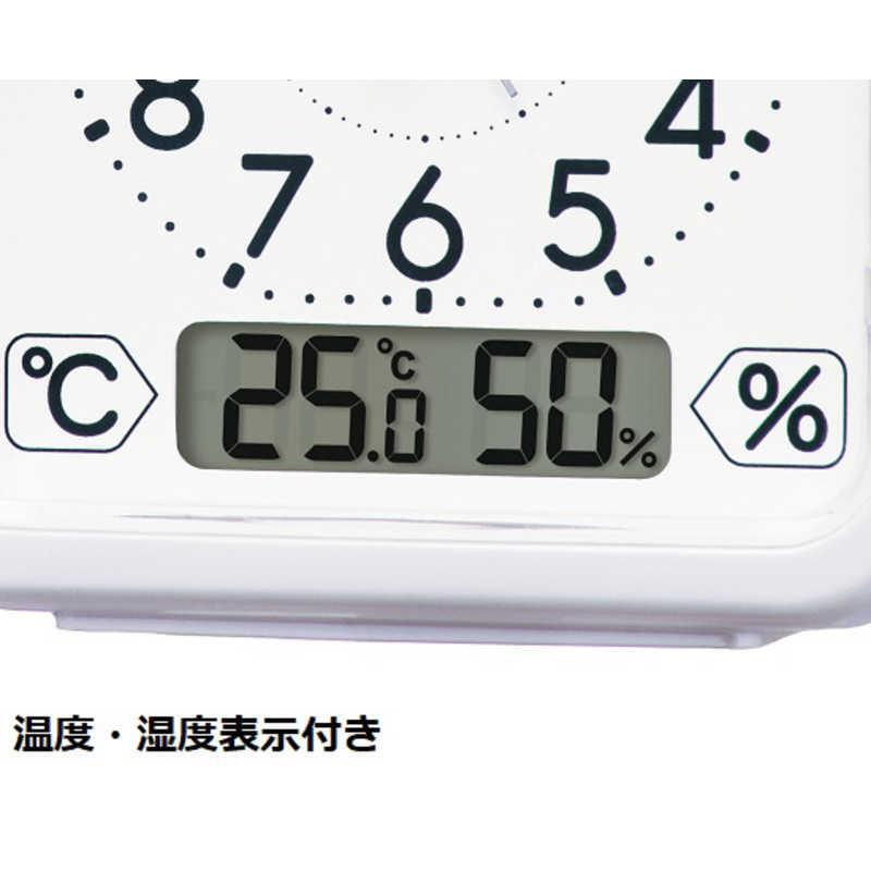 新品 送料無 メーカー保証有 セイコー クロック アナログ 目覚まし時計 白 ホワイト KR522W スヌーズ 温度 湿度 ライト めざまし時計 SEIKOの画像3