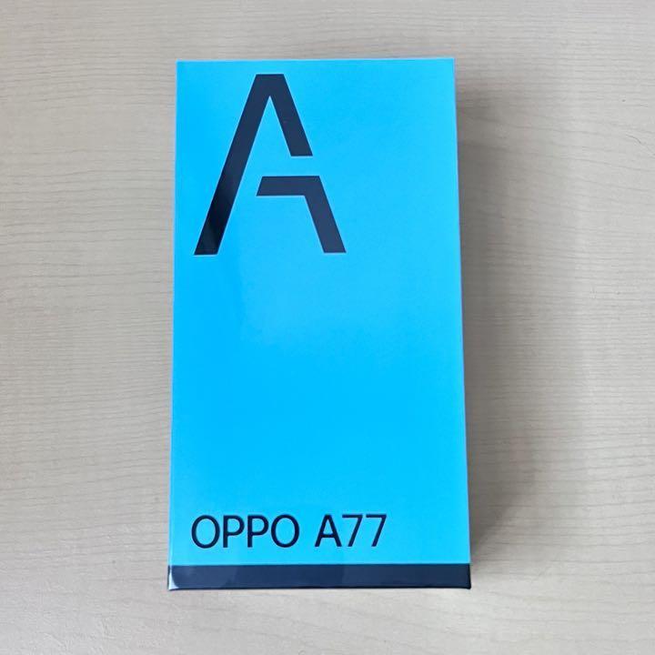 新品未開付 OPPO A77 ブルー 128GB Simフリー　ネットワーク制限○ 送料無料