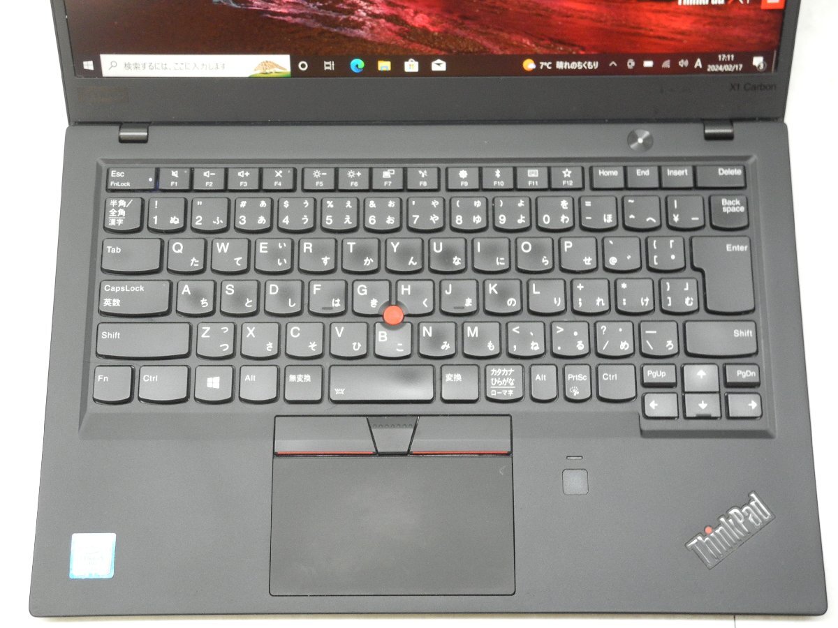 ☆1円☆第8世代☆Lenovo☆Thinkpad X1CARBON 20KG-S0BN00☆高解像度☆Core i5 1.70GHz/8GB/SSD256GB/無線/カメラ/Office/タッチ/DtoD領域☆_画像2