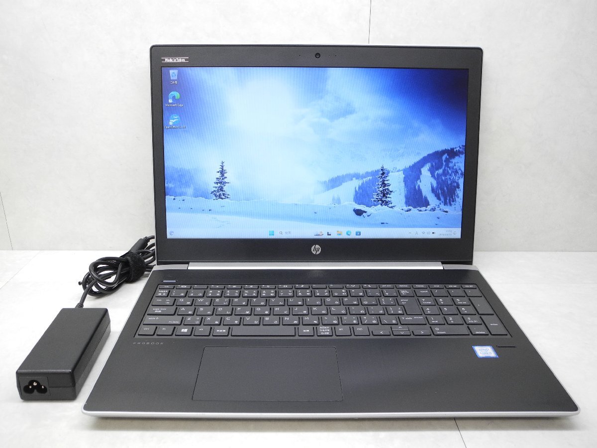 ☆1円スタート☆第7世代☆HP ProBook 450G5☆Core i5 2.50GHz/8GB/500GB/無線/Bluetooth/カメラ/Office/東京生産/Win11 DtoD領域☆_画像1