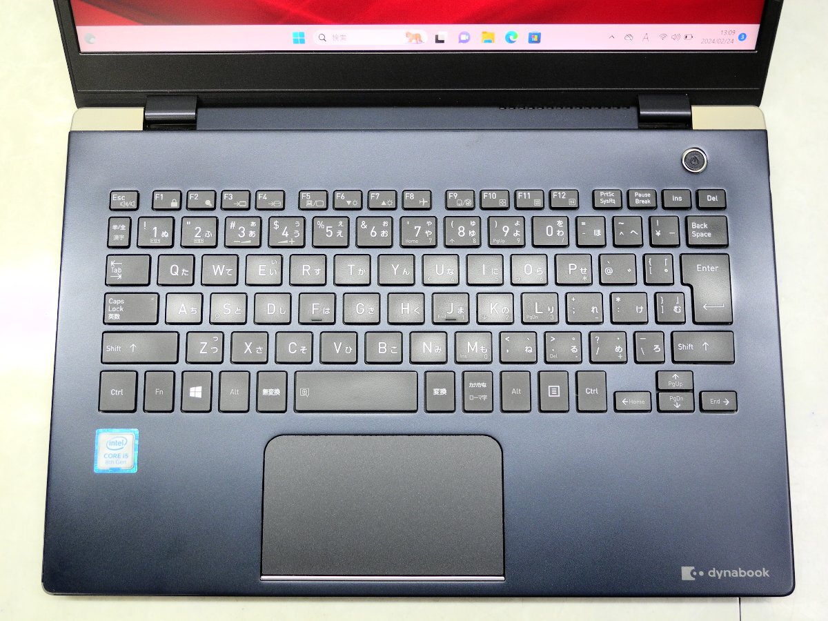 ☆1円スタート☆第8世代☆東芝 dynabook G83/M☆高解像度☆Core i5 1.60GHz/8GB/SSD256GB/無線/Bluetooth/カメラ/Office/Win11 DtoD領域☆_画像2