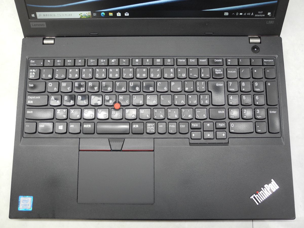 ☆1円☆第8世代☆Thinkpad☆L580 20LX-S3JA00☆高解像度1920x1080☆Core i3 2.20GHz/8GB/500GB/無線/Bluetooth/カメラ/Office/DtoD領域☆の画像2