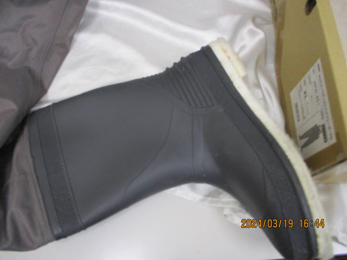 XL 27cm Pazdesig パズデザイン PVC BOOTS CHEST HIGH WADER FS ブーツチェストハイウェーダー FS PPW-451 グレー スパイク底の画像7