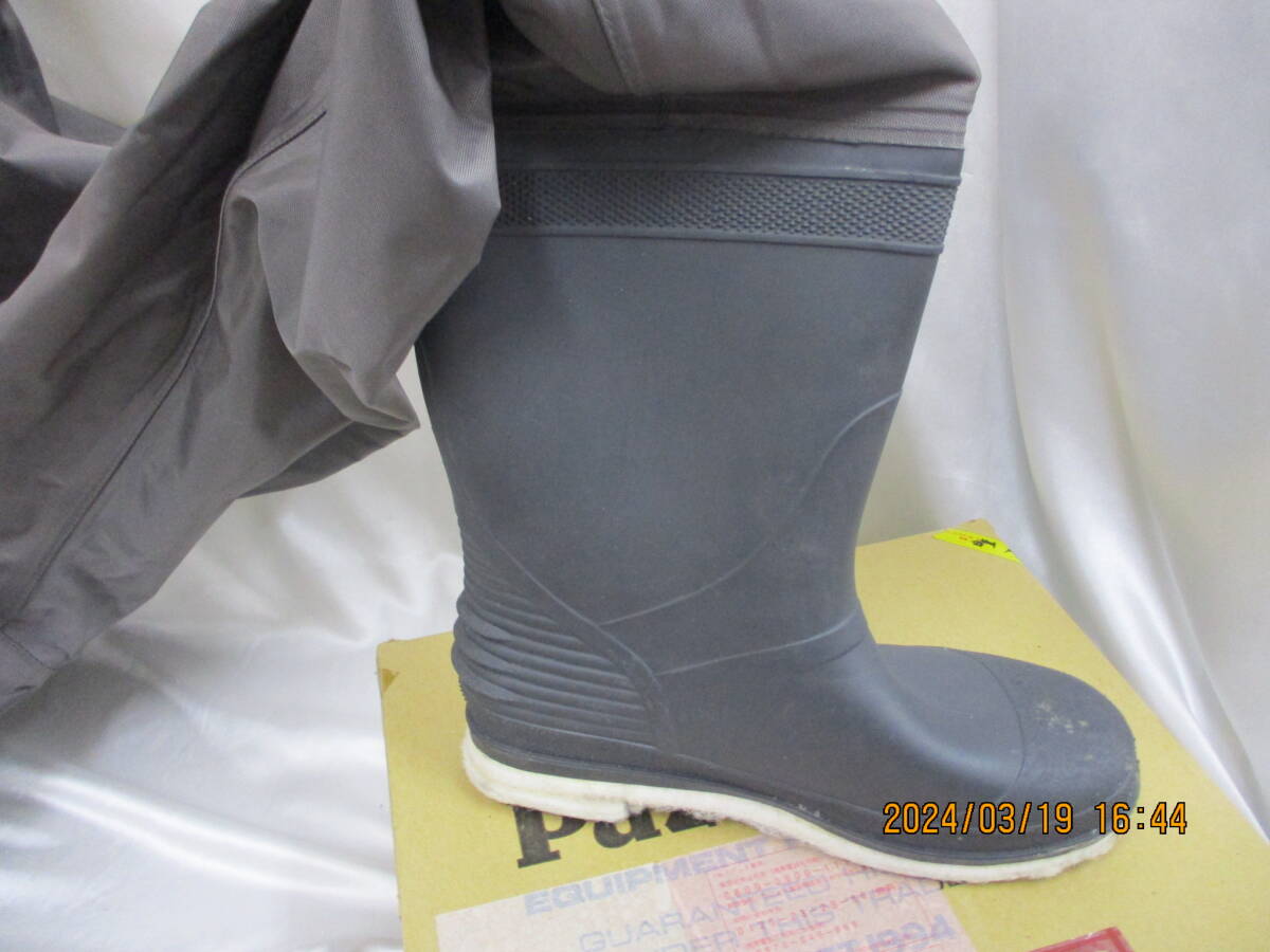 XL 27cm Pazdesig パズデザイン PVC BOOTS CHEST HIGH WADER FS ブーツチェストハイウェーダー FS PPW-451 グレー スパイク底の画像8