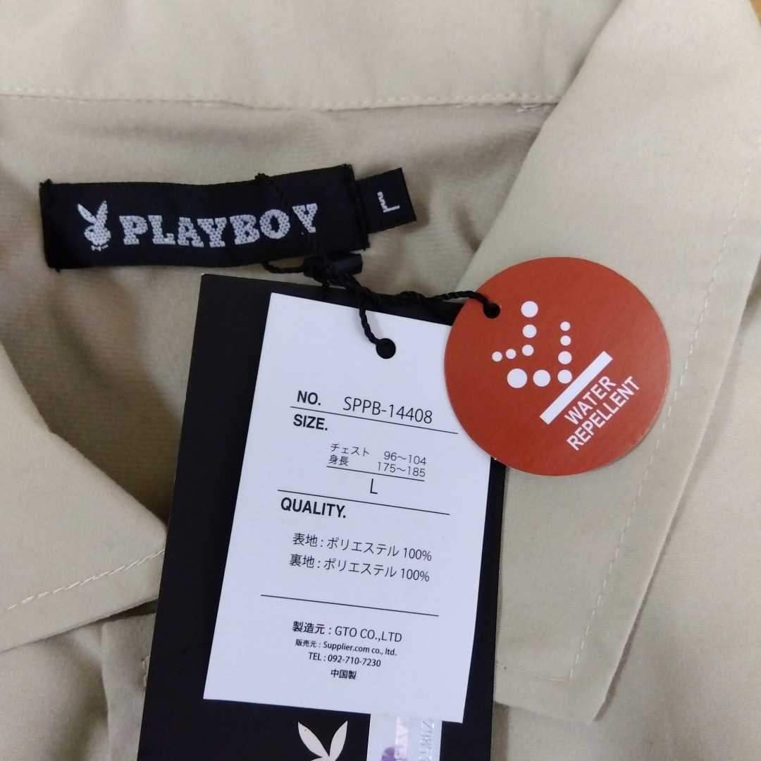 L　プレイボーイ　PLAYBOY 新品　コーチジャケット 長袖上着　ブルゾン　ジャンパー　撥水加工　メンズ　紳士　アウトドア　ゴルフウェア