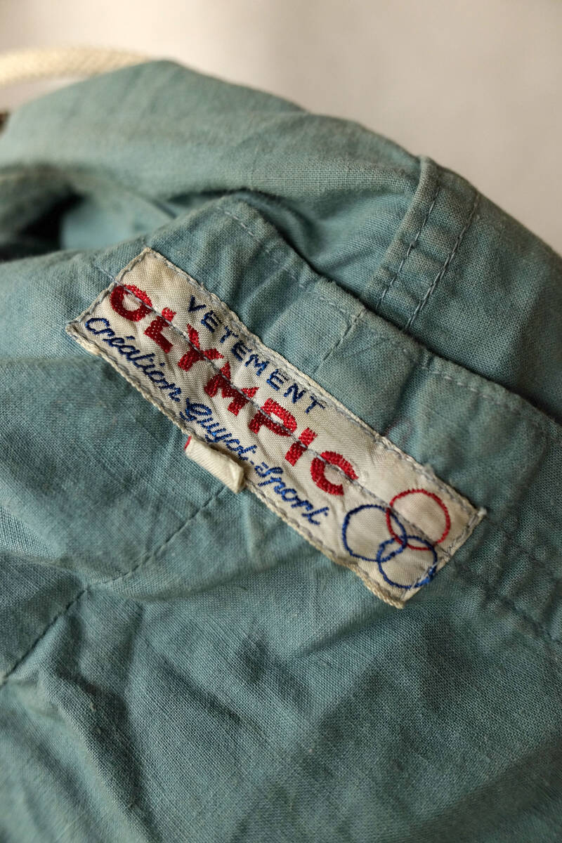 1960's フランス ヴィンテージ OLYMPIC コットンアノラックパーカ 60s スモック フレンチヴィンテージ ワークジャケット_画像7