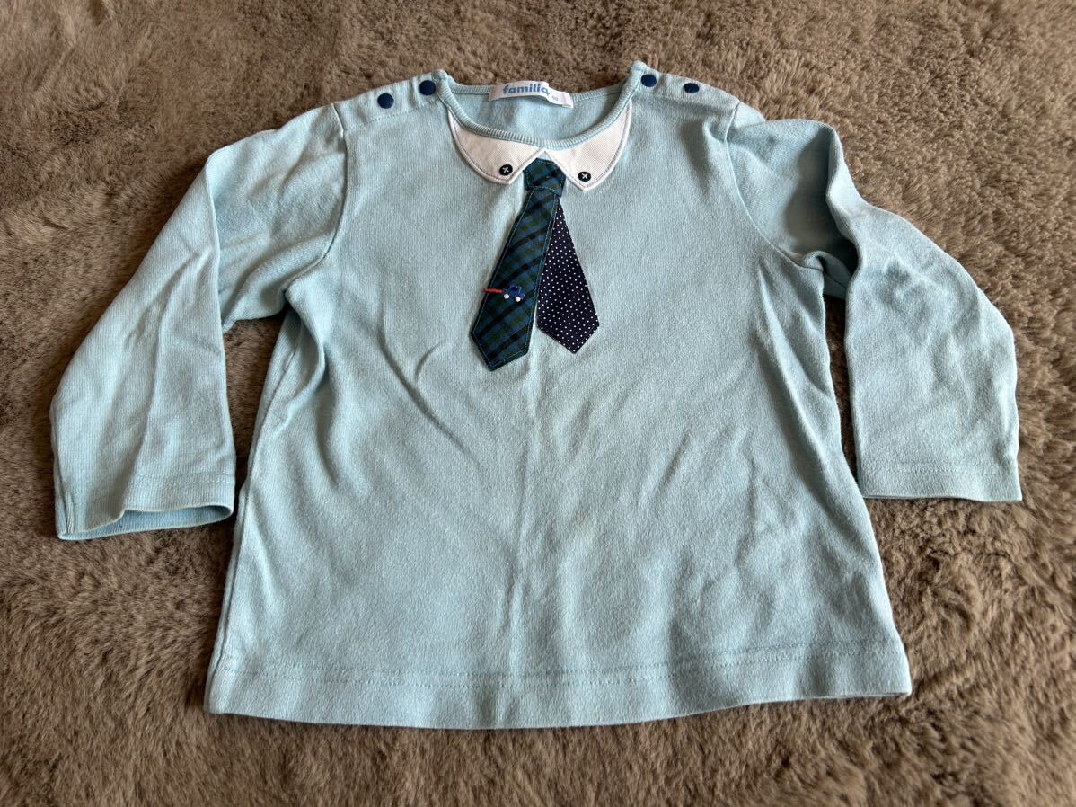  Familia long sleeve T shirt 90 centimeter tops Kids baby clothes child clothes necktie pattern man 