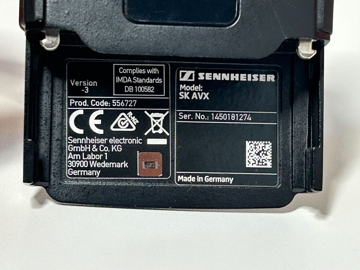 SENNHEISER／ゼンハイザー　バッテリー個付き 　ワイヤレスマイク　 SK AVX　動作確認済み!_画像7