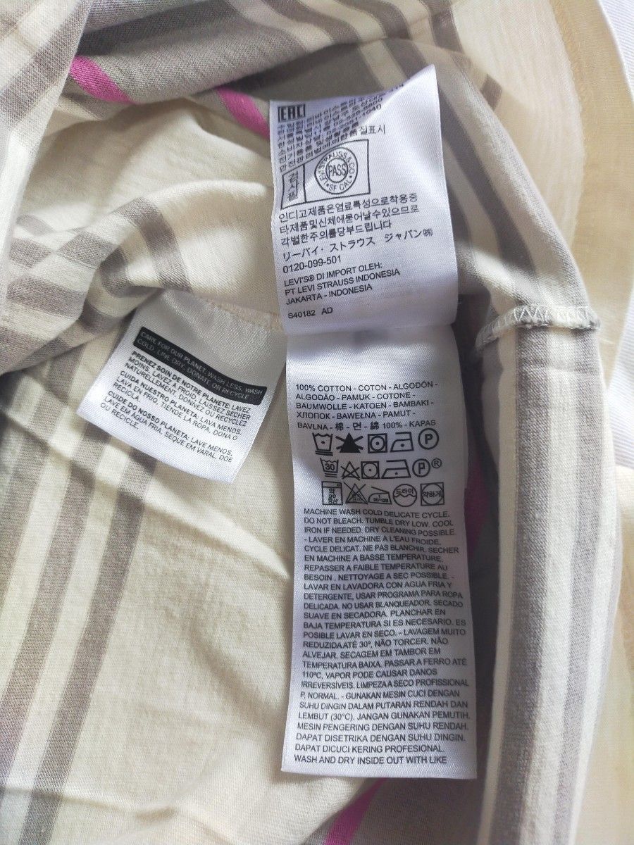 LEVI’S リーバイス Tシャツ ストライプ 半袖 S XS 新品未使用