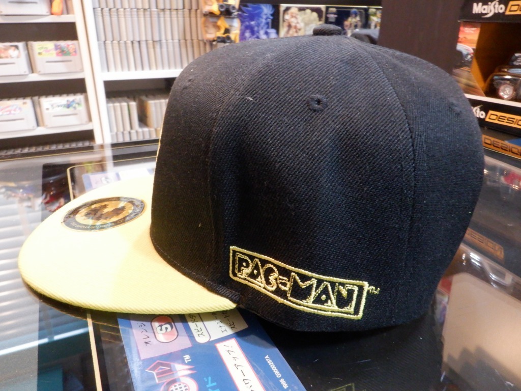 PACMAN パックマン BANDAI NAMCO バンダイナムコ ファミコン　野球帽　キャップ　帽子　黄×黒　フリーサイズ_画像2