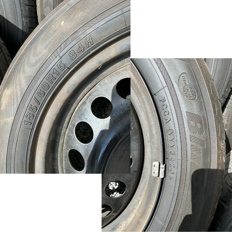 サマータイヤ 185/60R15 ホイール付き ４本セット ヨコハマタイヤの画像10