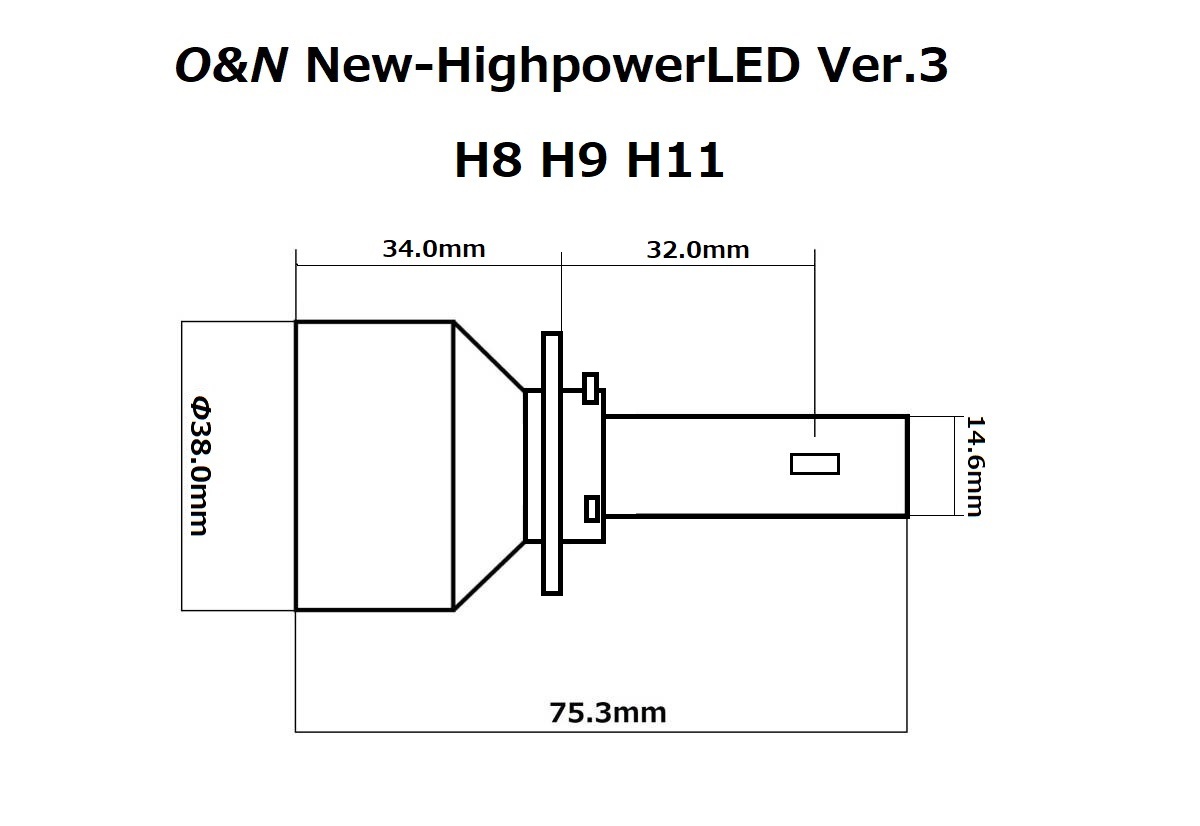 【最強】新型アップデート O&N リフレクターLED最強 New-HighpowerLED Ver.3 180W 65,000LM H8 H9 H11 他社製品より暗ければ全額返金_画像6