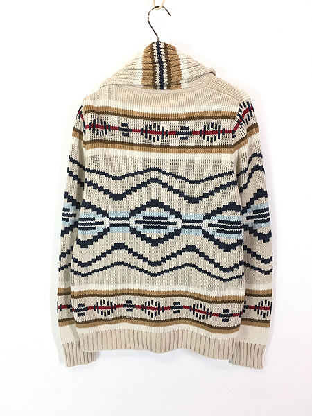 レディース 古着 Pendleton ネイティブ チマヨ ショールカラー ウール ニット カーディガン XS 古着の画像3