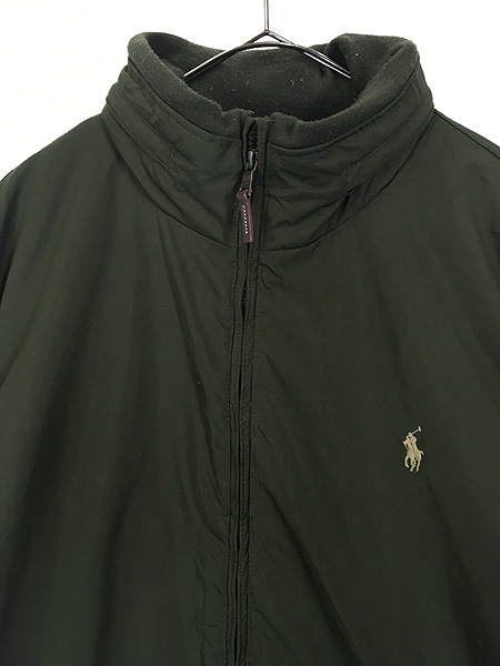 古着 Polo Ralph Lauren 裏地 フリース 2way パデット ジャケット オリーブ XL 古着の画像2