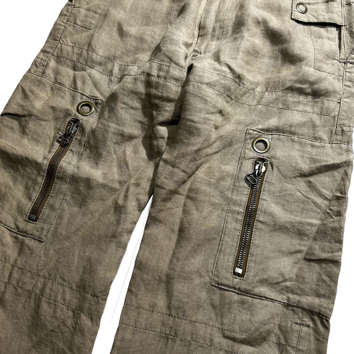 00s Y's wide cargo trousers archive ワイズ yohji yamamoto japan ヨウジヤマモト 山本耀司 90s military pants collection pocket zip_画像3