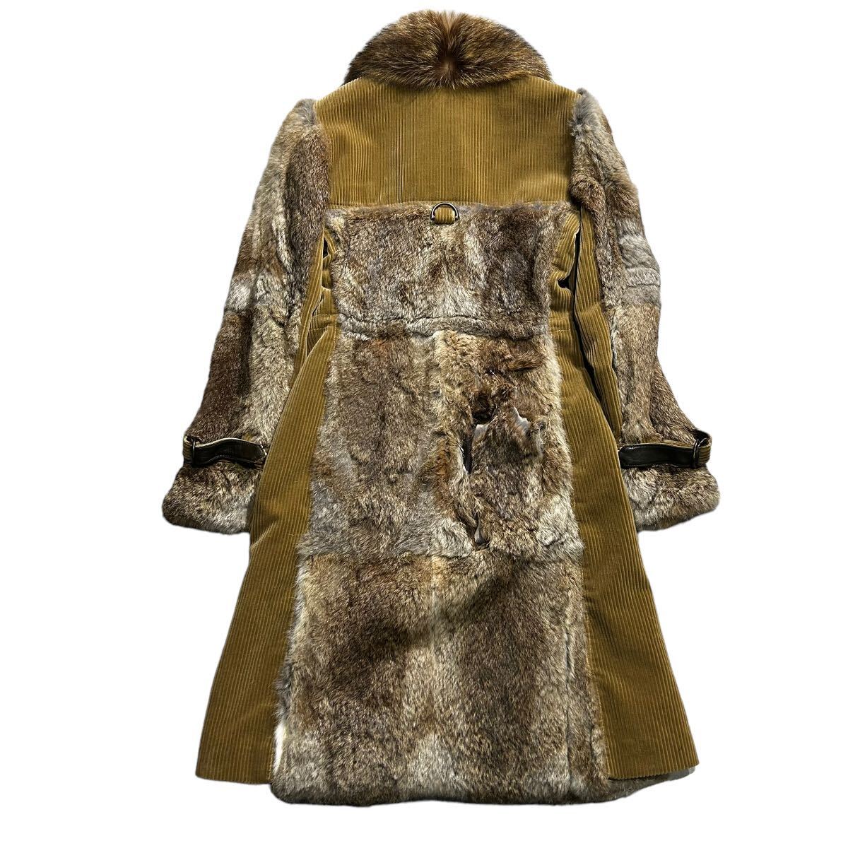 超希少 02aw DOLCE GABBANA fur long coat archive d&g ドルガバ vintage 定価100万 rare italy import luxury jacket _画像3