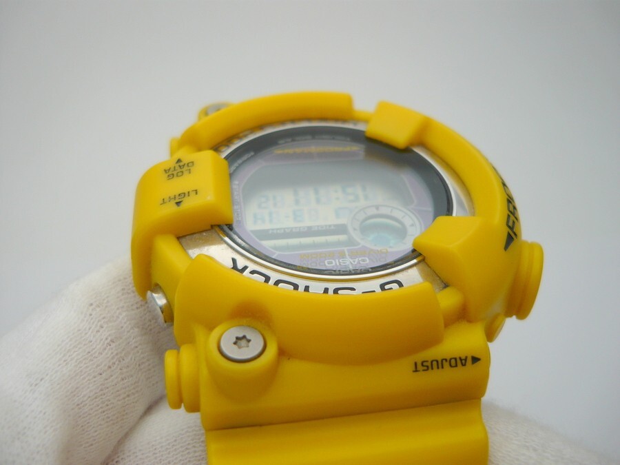 1000円スタート 腕時計 CASIO カシオ G-SHOCK FROGMAN フロッグマン 200m 3266 GF-8250 タフソーラー 潜水カエル イエロー TNM X10026_画像7