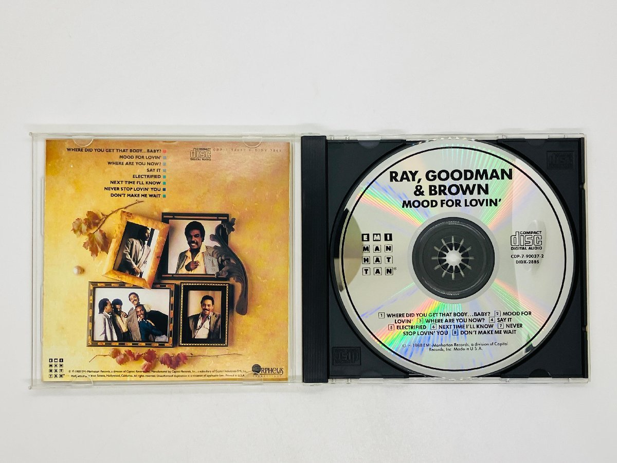 即決CD Ray, Goodman & Brown Featuring Greg Willis / Mood For Lovin' / レイ、グッドマン&ブラウン CDP-7-90037-2 Z20_画像3