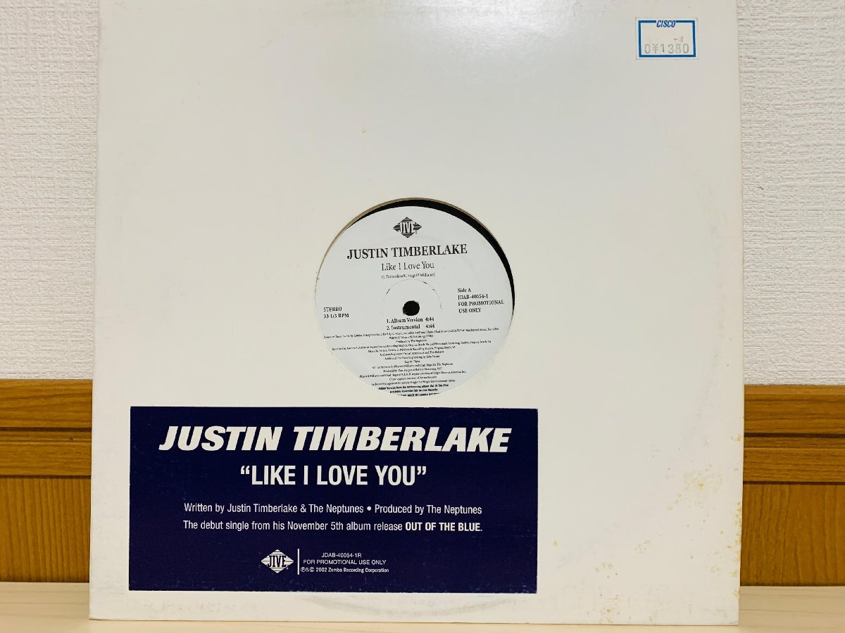 即決LP Justin Timberlake / Like I Love You / ジャスティン・ティンバーレイク JDAB-40054-1 L24_画像1