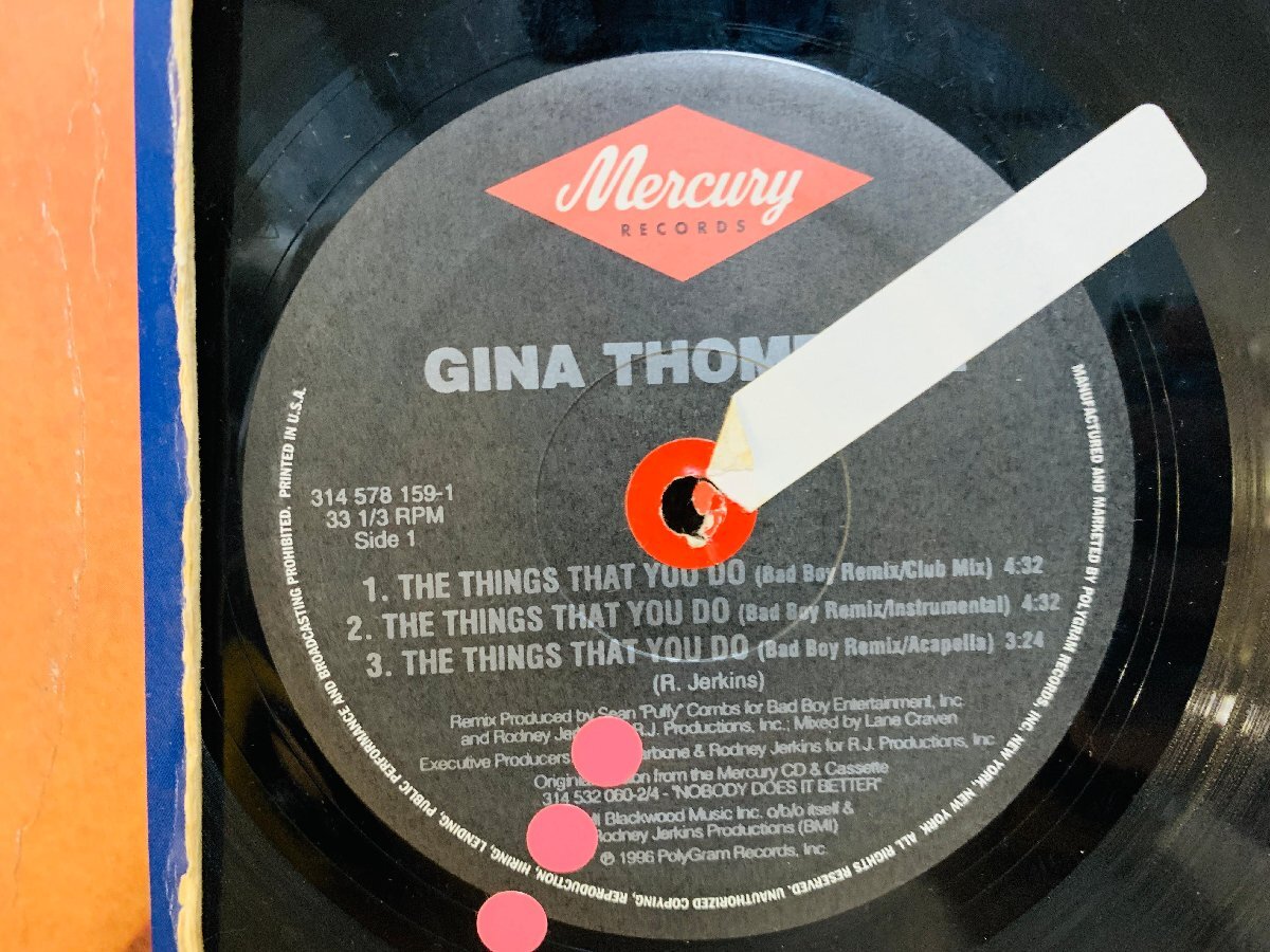 即決LP Gina Thompson / THE THINGS THAT YOU DO / ジーナ・トンプソン / 314 578 159-1 L20_画像2