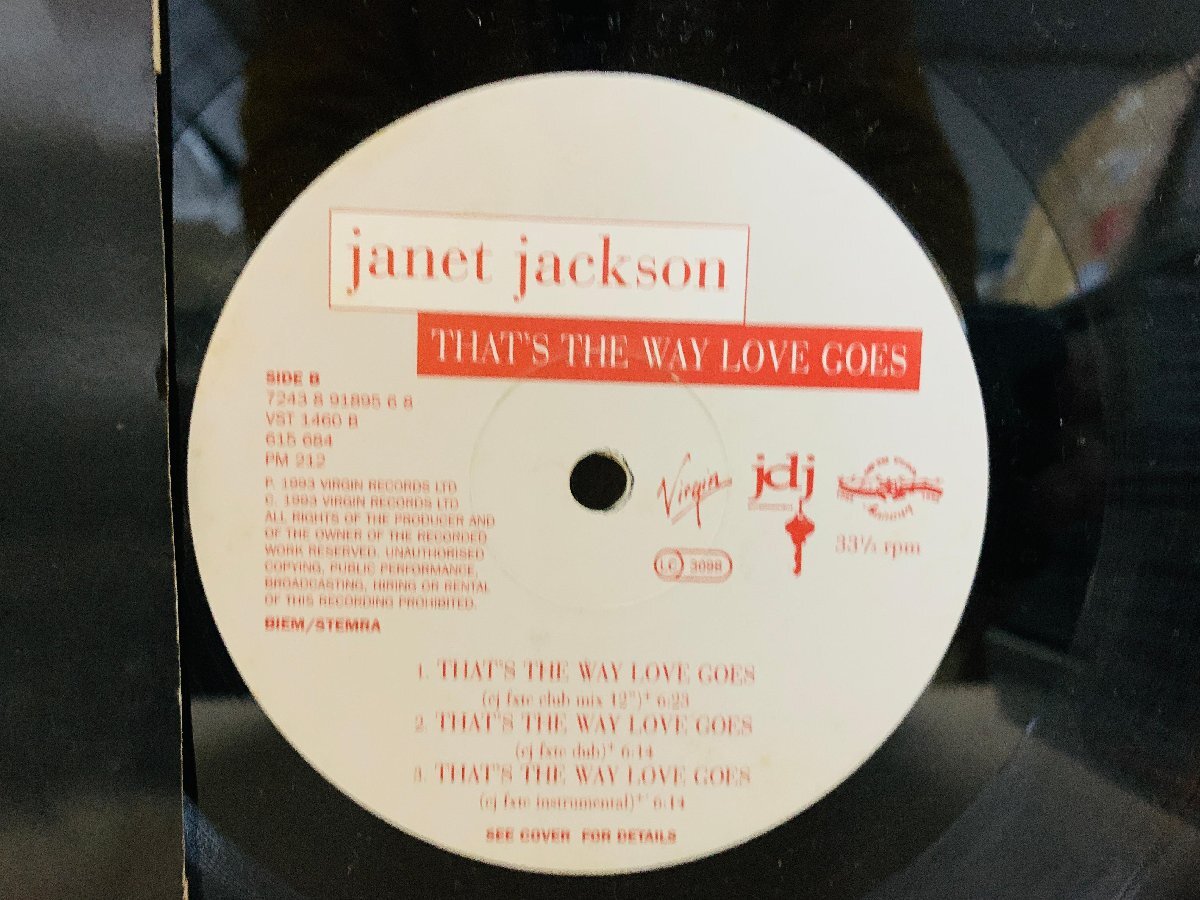 即決LP Janet Jackson / That's The Way Love Goes / ジャネットジャクソン / club mix L24の画像1