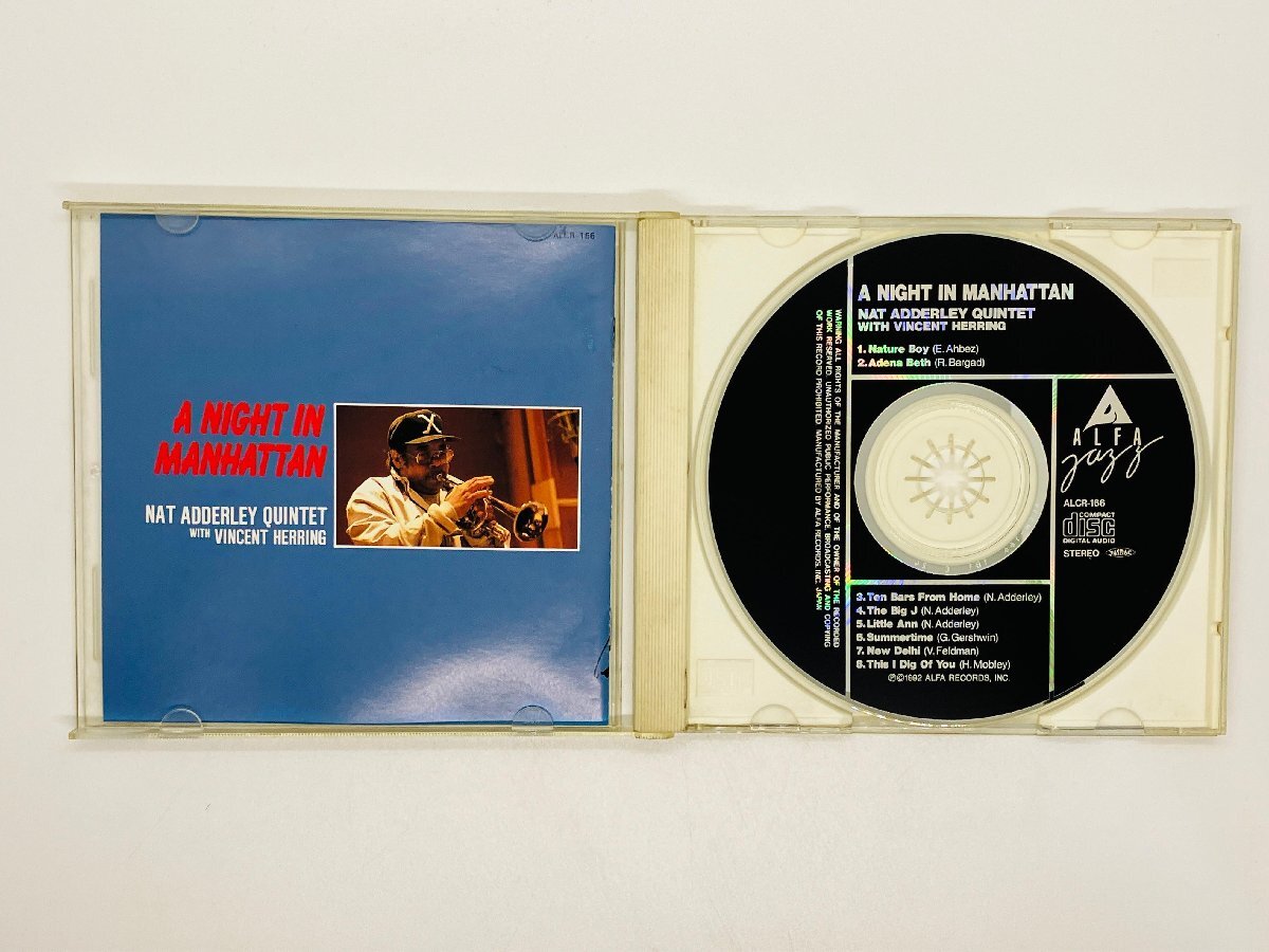 即決CD NAT ADDERLEY QUINTET With Vincent Herring / A NIGHT IN MANHATTAN ナット・アダレイ ヴィンセント・ハーリング L04_画像3