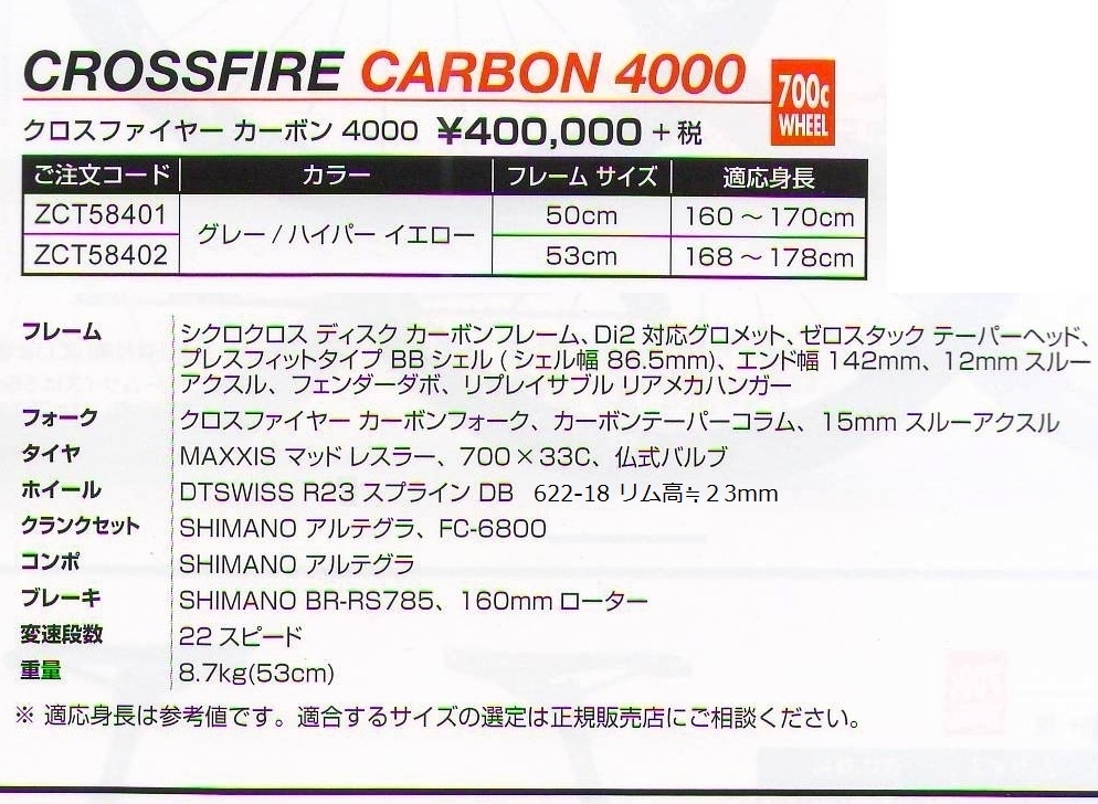 センチュリオン シクロクロス CROSS FIRECARBON ４０００ サイズ５０ 2016年モデル 整備済み_画像9