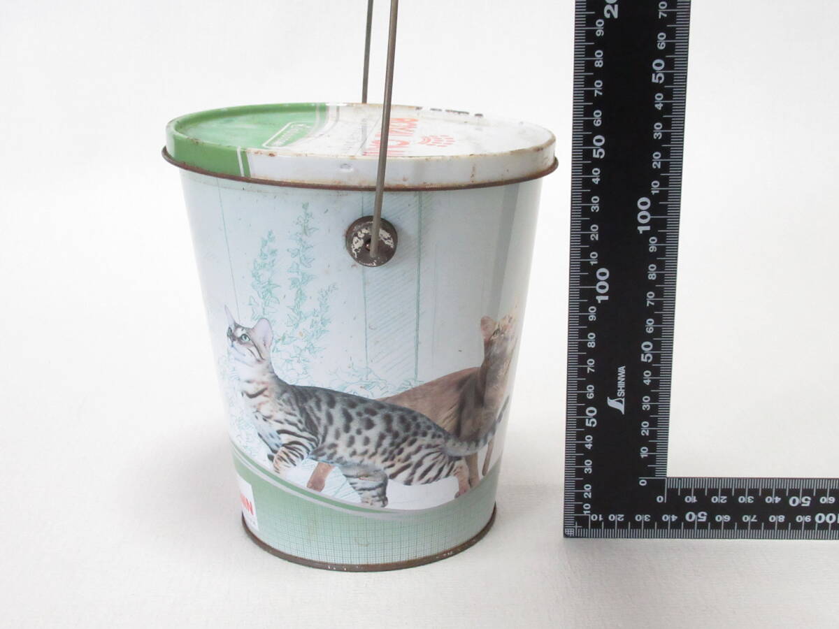 稀少 レトロ アンティークロイヤルカナン 猫の絵柄 バケツ型 缶 Collection n゜11/ROYAL CANIN /Vintage Tin Box/空き缶の画像2