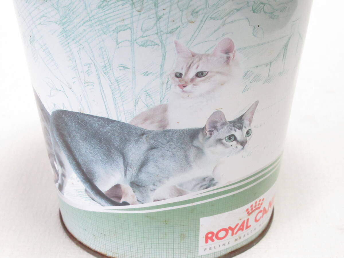 稀少 レトロ アンティークロイヤルカナン 猫の絵柄 バケツ型 缶 Collection n゜11/ROYAL CANIN /Vintage Tin Box/空き缶の画像5