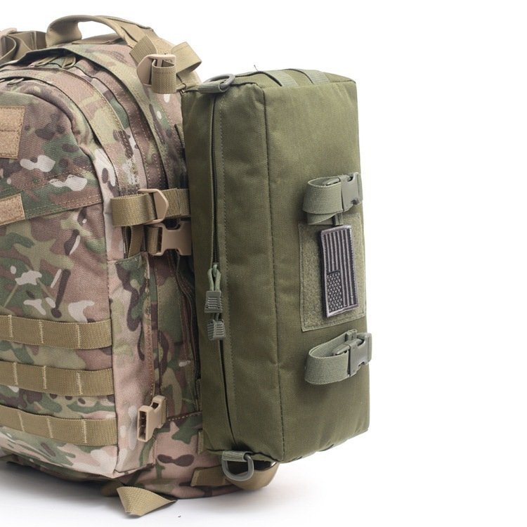 新品 モール ミリタリー ショルダー ポーチ Molle Shoulder バッグ ブラック 黒【送料無料】_他の色も出品しているので画像は共有です