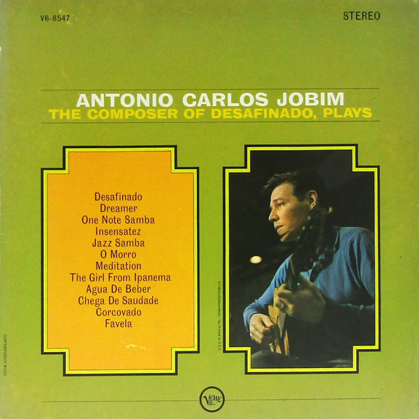 米国LP☆ ANTONIO CARLOS JOBIM The Composer Of Desafinado, Plays（Grammophon Verve V6-8547）アントニオカルロスジョビン イパネマの娘の画像1