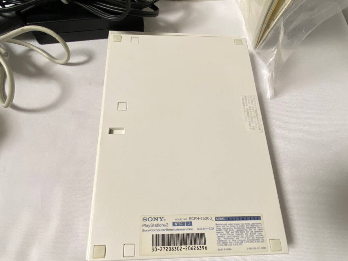 【動作品 PS2 本体 薄型 】SONY ソニー SCPH-75000 プレイステーション2 ホワイト_画像8