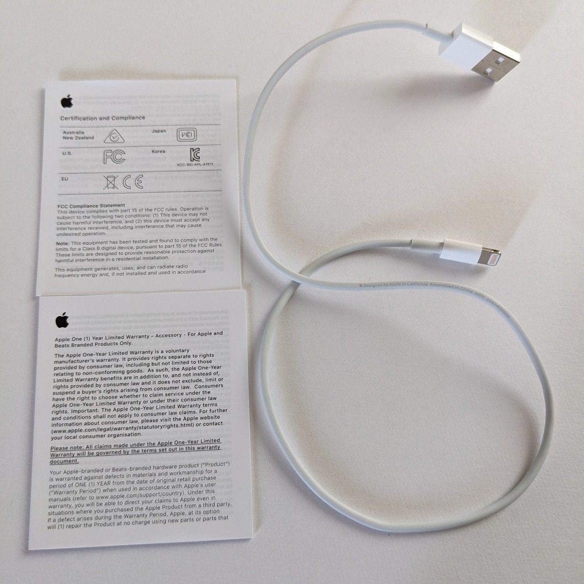 Apple純正 Lightning to USBケーブル 0.5m