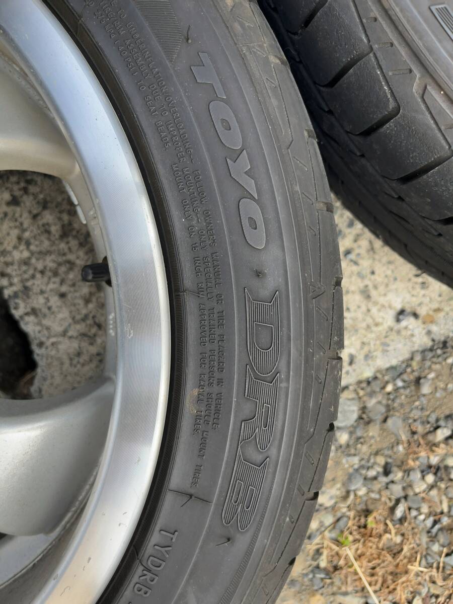 アルミホイール　タイヤ　4本セット　Lucifer ルシファー　ディープリム 6.5J　15インチ　4穴　PCD100 +35　TOYO　DRB　185/55R15　_画像6