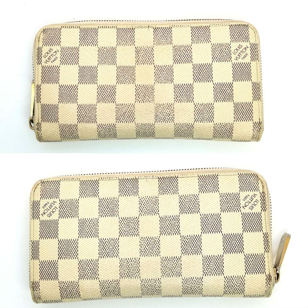 送料無料 Louis Vuitton ルイヴィトン ダミエ アズール ジッピーウォレット カード入×8 ラウンドファスナー 長財布 N60019 フランス製_画像2