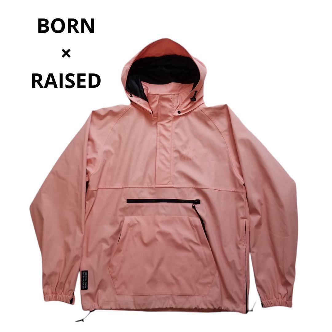 BORN×RAISED アノラックジャケット プルオーバー パーカー M ピンク ボーンアンドレイズド ロサンゼルス LA ギャング BORNXRAISED_画像2