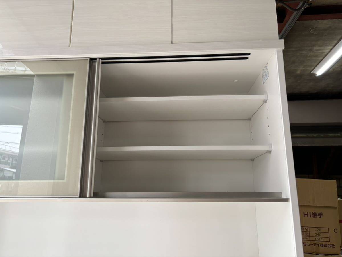 ニトリ　食器棚 キッチンボード レンジボード キッチン収納家具 W1400 H2160 D505mm_画像4