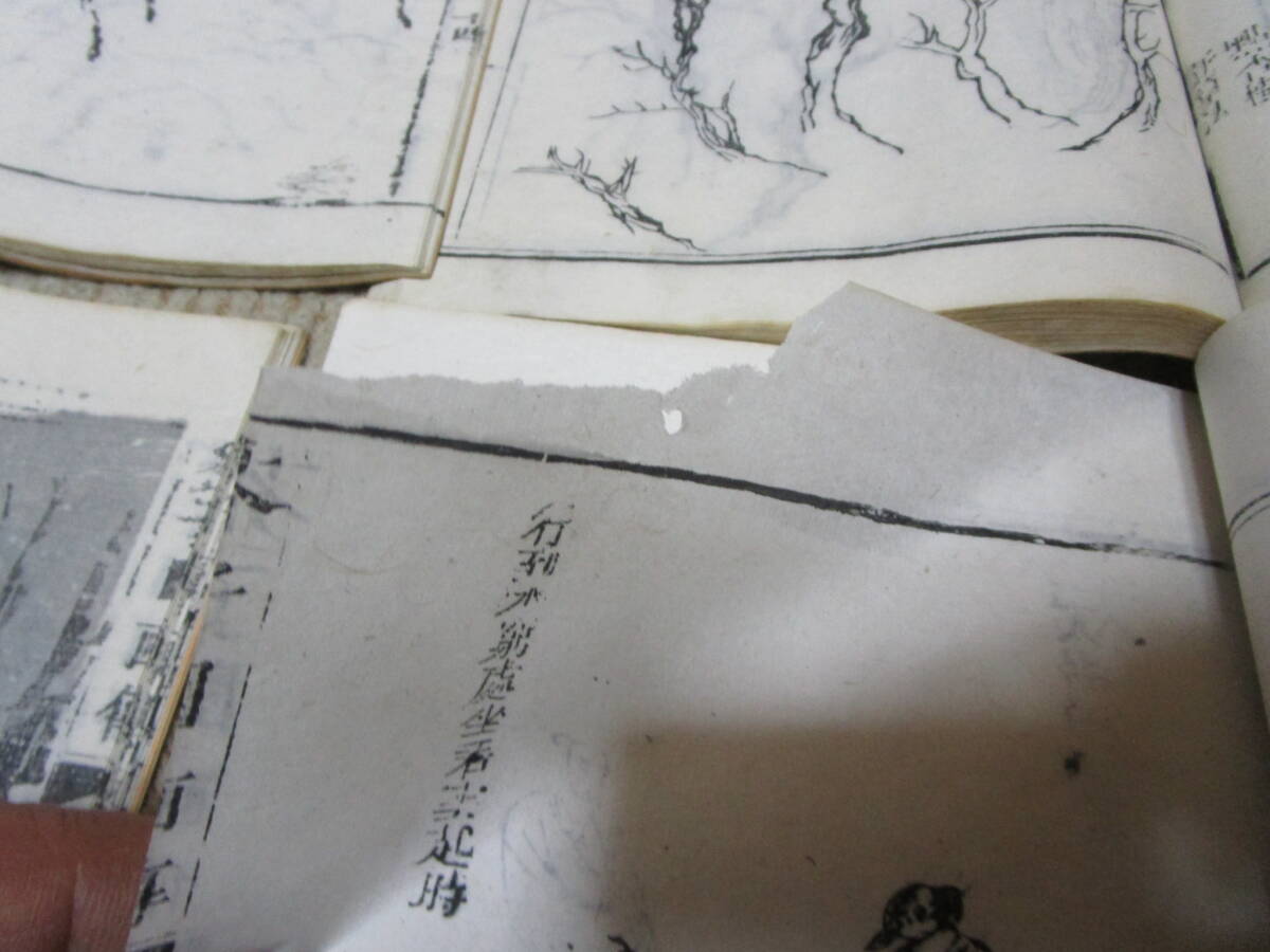 古本　古書　和本　和書　漢詩　漢文　書画　絵画　芥子園畫傳16冊と附録　山水風景画　人物画　花鳥画　草木画　追加画像有_画像5