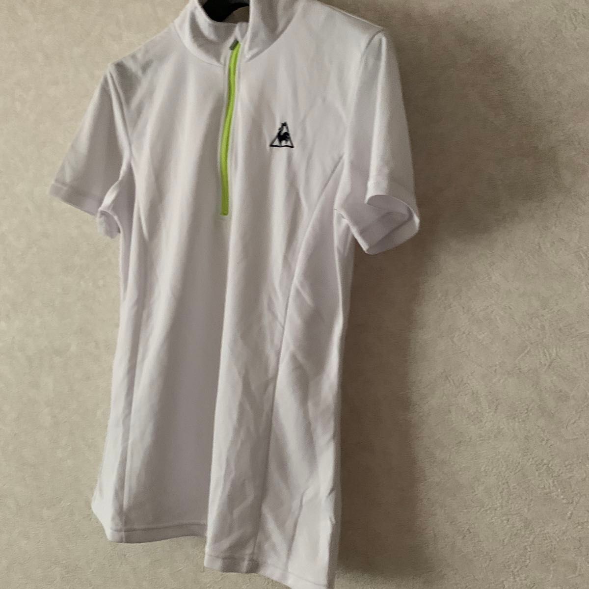 ルコック　テニスウェア ゴルフウェア 半袖 ホワイト シャツ