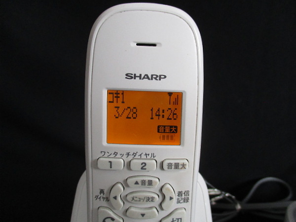 SHARP　 シャープ JD-G32電話機・子機付き　動作確認済　中古品ですが美品_画像3