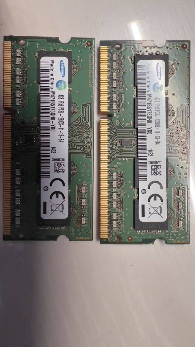 SAMSUNG Note PC for Samsung memory 4GB PC3L 12800S 2 pieces set 